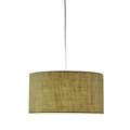 Haz Burlap Fabric Light Brown Electric Drum Pendant Lamp HA2627502